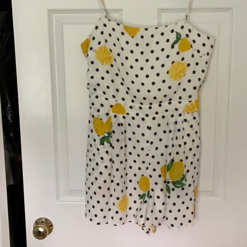 Lovers & Friends Polka Dot Lemon Print Woman’s Dress